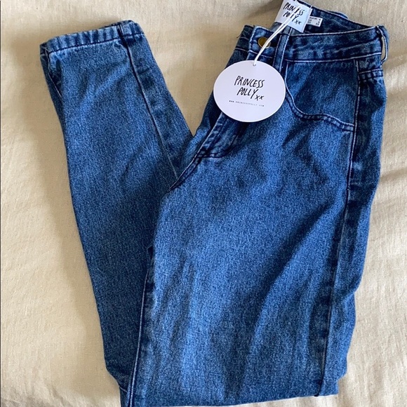 NEW W/TAGS Princess Polly dark wash high rise Jean - Picture 2 of 2
